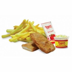 Fried Fish Chips with Coleslaw